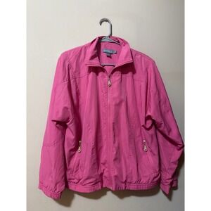 Vintage Koret Petite Pink Lightweight Zip Up Jacket Women's Size PM